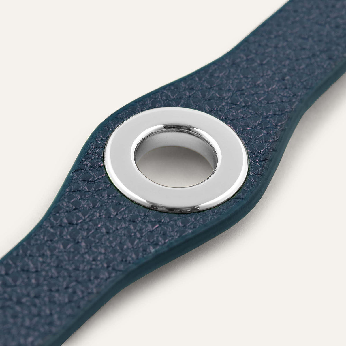 Metallic Navy Sarah Haran Deco Strip Mini with Silver hardware Detail U38 S