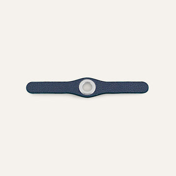 Metallic Navy Sarah Haran Deco Strip Mini with Silver hardware Front U38 S