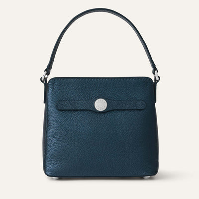 Metallic Navy Sarah Haran Rosa with Silver hardware | Front U38 S