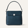 Rosa Handbag | Metallic Navy with Silver hardware