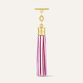 Capsule Tassel | Metallic Pink with Gold hardware