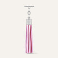 Capsule Tassel | Metallic Pink with Silver hardware