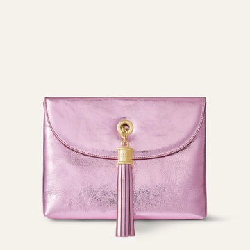 Jasmine Crossbody | Metallic Pink with Gold hardware