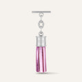 Capsule Tassel Mini | Metallic Pink with Silver hardware