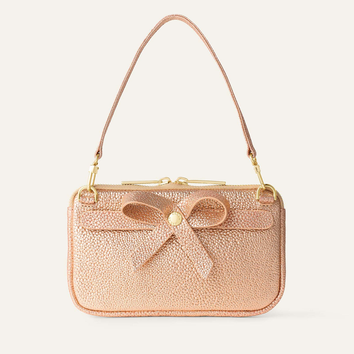 Complimentary Bag | Metallic Rose Gold Mix with Gold hardware