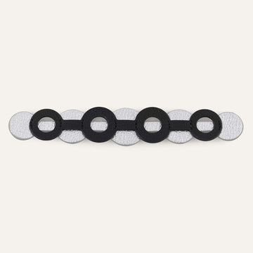 Deco Duo Classic | Black Shimmer Metallic Silver with Gold hardware