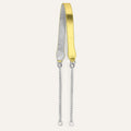 Gemini Strap | Metallic Gold Metallic Silver with Gold hardware