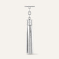 Capsule Tassel | Metallic Silver with Silver hardware