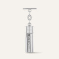 Capsule Tassel Mini | Metallic Silver with Silver hardware