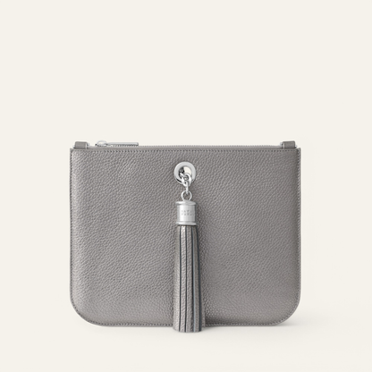 Ivy | Metallic Titanium with Silver hardware