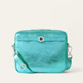 Mia Crossbody | Metallic Turquoise with Silver hardware