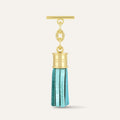 Capsule Tassel Mini | Metallic Turquoise with Gold hardware