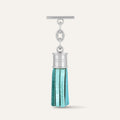 Capsule Tassel Mini | Metallic Turquoise with Silver hardware