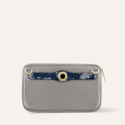 Millie Pouch | Midnight Pearl Titanium with Gold hardware