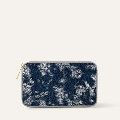 Millie Pouch | Midnight Pearl Titanium with Gold hardware