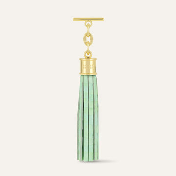 Capsule Tassel | Mint Patent Croc with Gold hardware