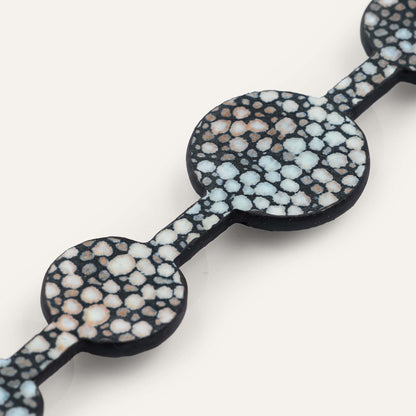 Deco Solo Mini | Multi Colour Shagreen  with Silver hardware