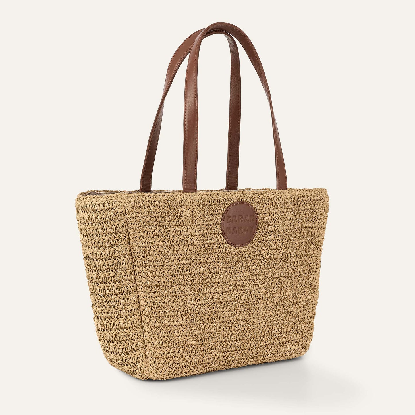 Complimentary Bag | Natural Cocoa with Gold hardware