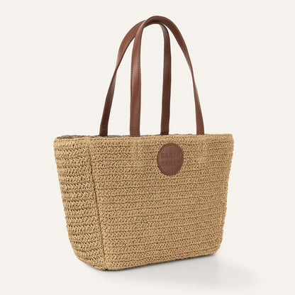 Complimentary Bag | Natural Cocoa with Gold hardware