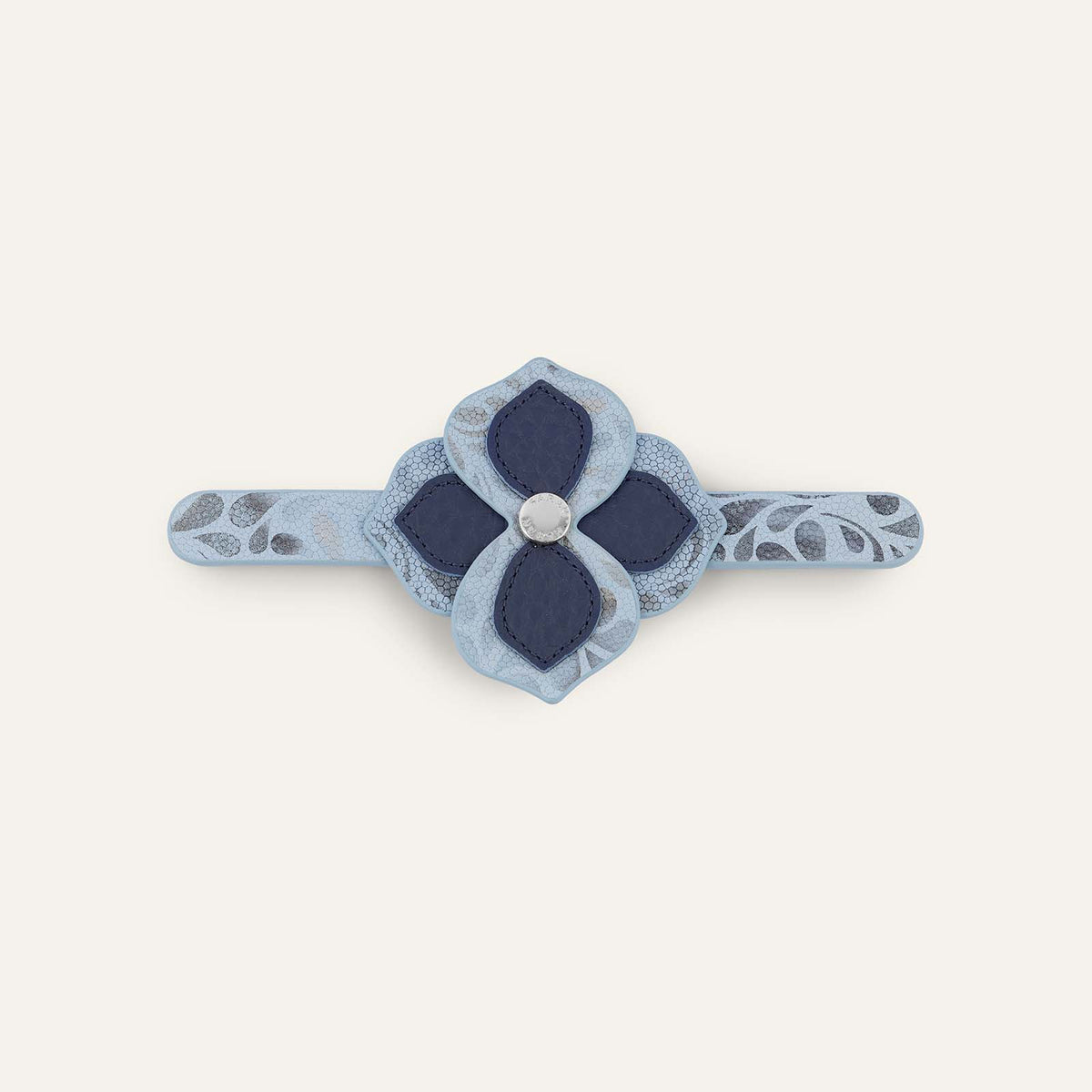 Fleur Deco Mini | Navy Bicouture & Paisley Blue with Silver hardware