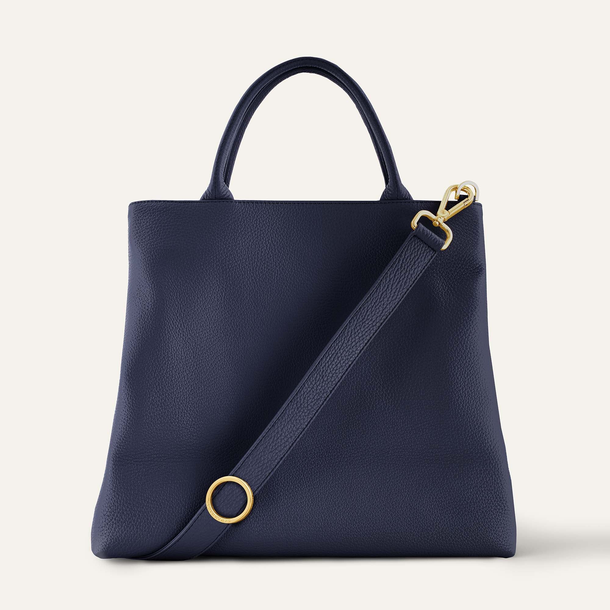 Dahlia Tote | Navy with Gold hardware | Sarah Haran Luxury