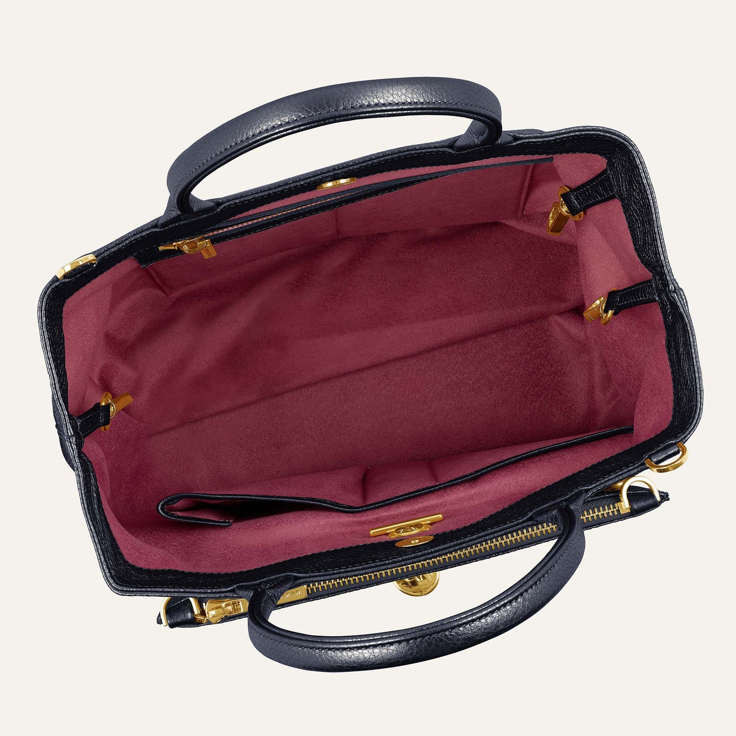 Dahlia Tote | Navy with Gold hardware