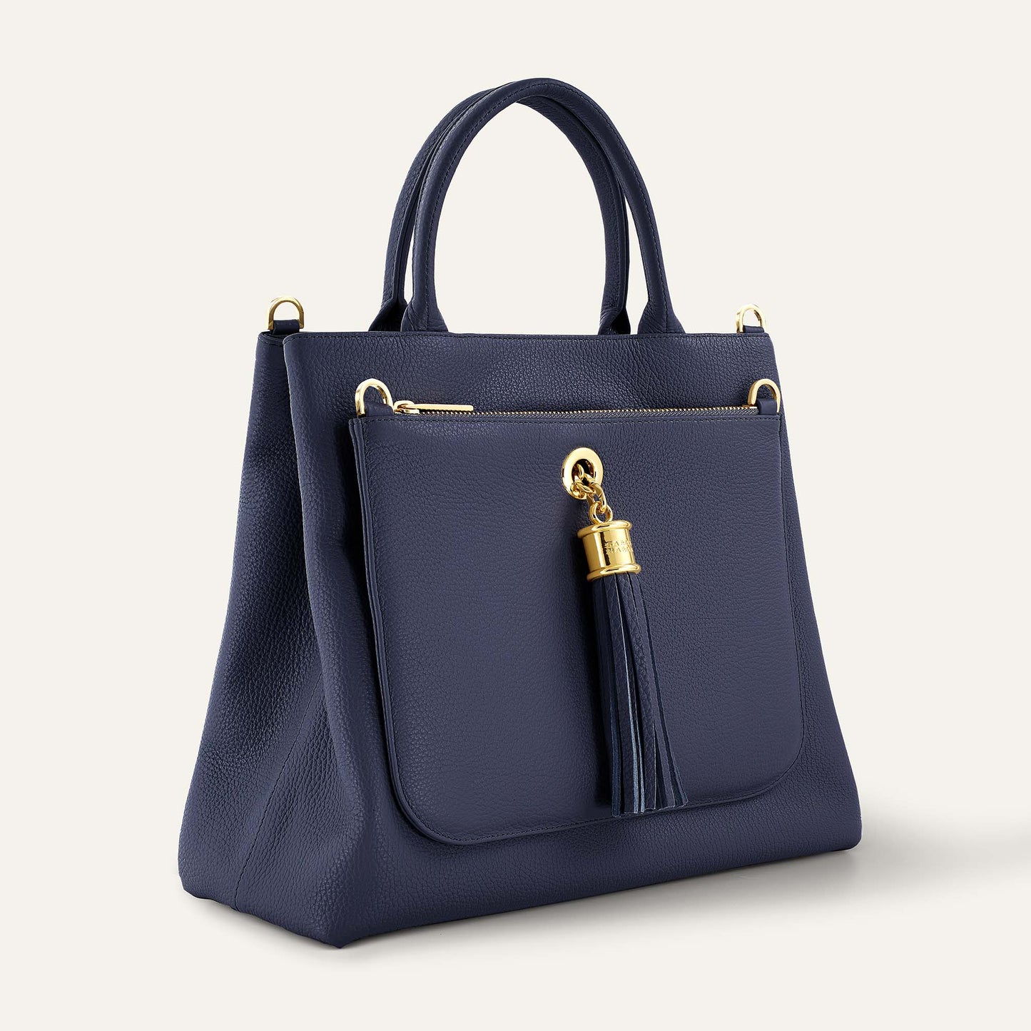Dahlia Tote | Navy with Gold hardware