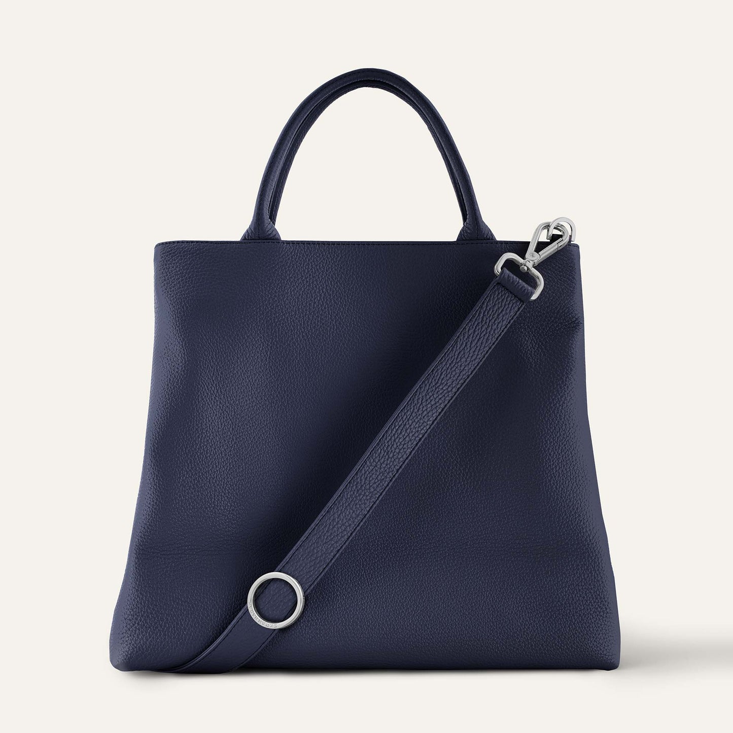 Dahlia Tote | Navy with Silver hardware