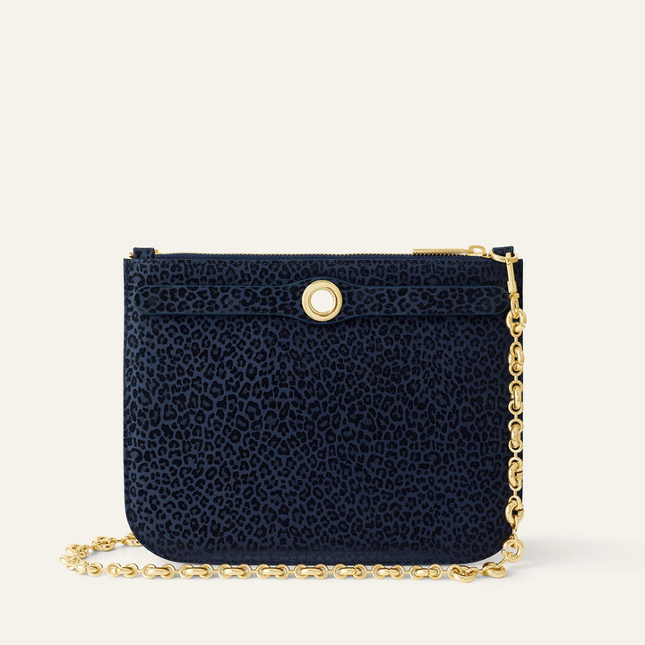 Navy Leopard Sarah Haran Ivy Limited Edition with Gold hardware back | U57-G