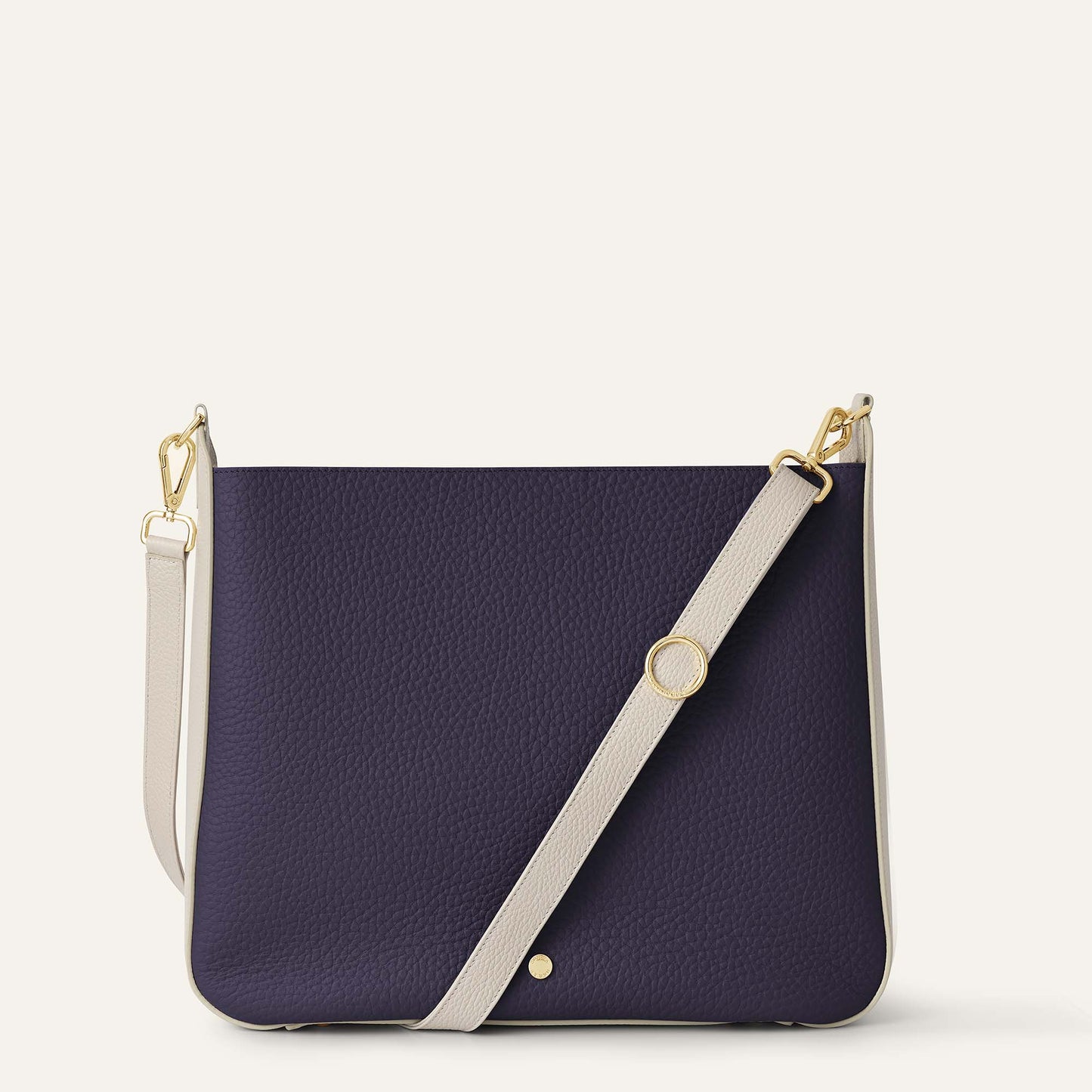 Tansy Hobo | Navy Porcelain with Gold hardware