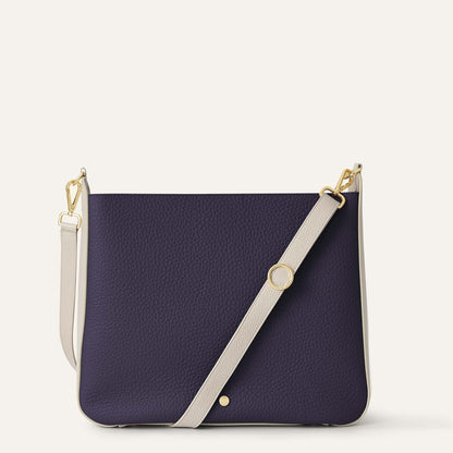 Tansy Hobo | Navy Porcelain with Gold hardware