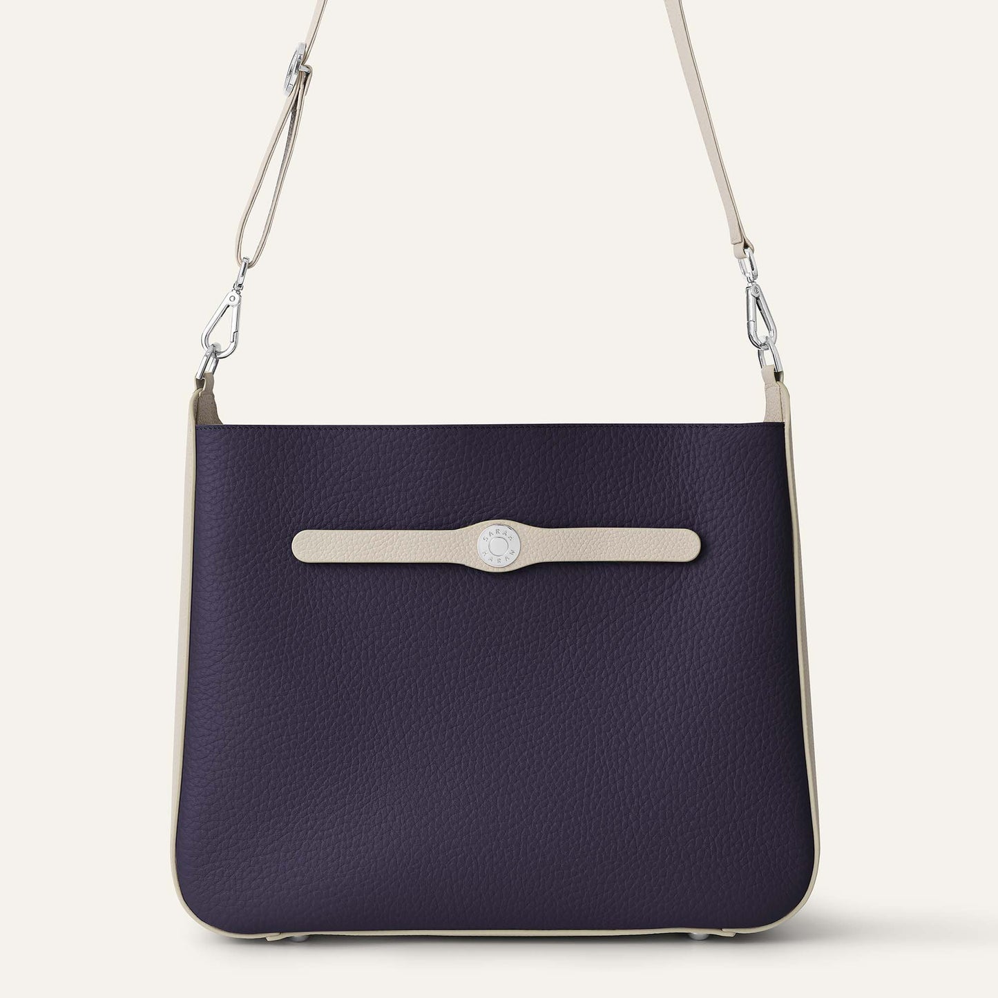 Tansy Hobo | Navy Porcelain with Silver hardware