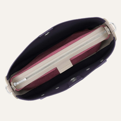 Tansy Hobo | Navy Porcelain with Silver hardware