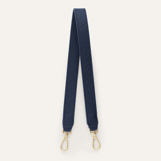 Grabette Handle | Navy Bicouture with Gold hardware