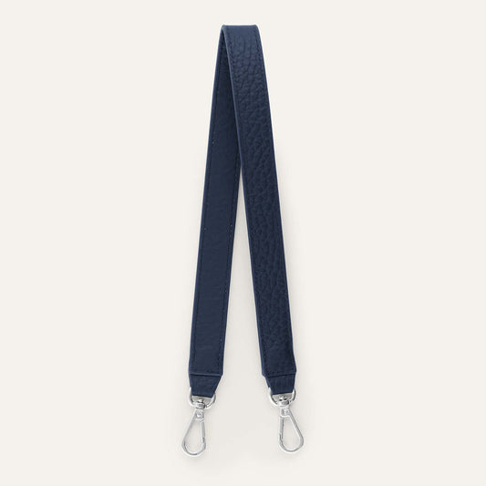 Grabette Handle | Navy Bicouture with Silver hardware