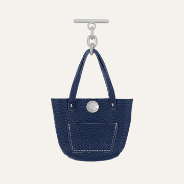 Handbag Tassel | Navy with Silver hardware