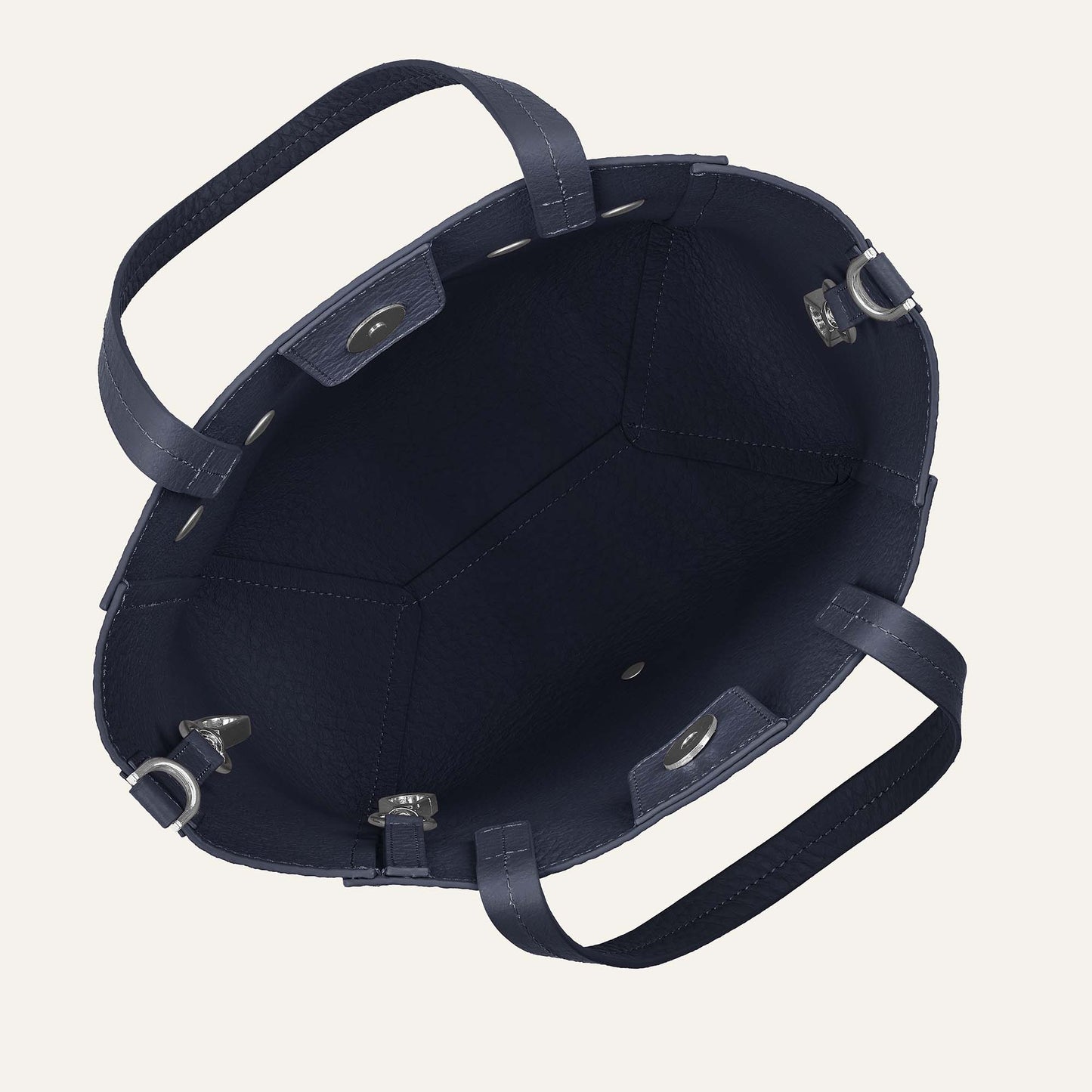 Magnolia | Navy with Silver hardware