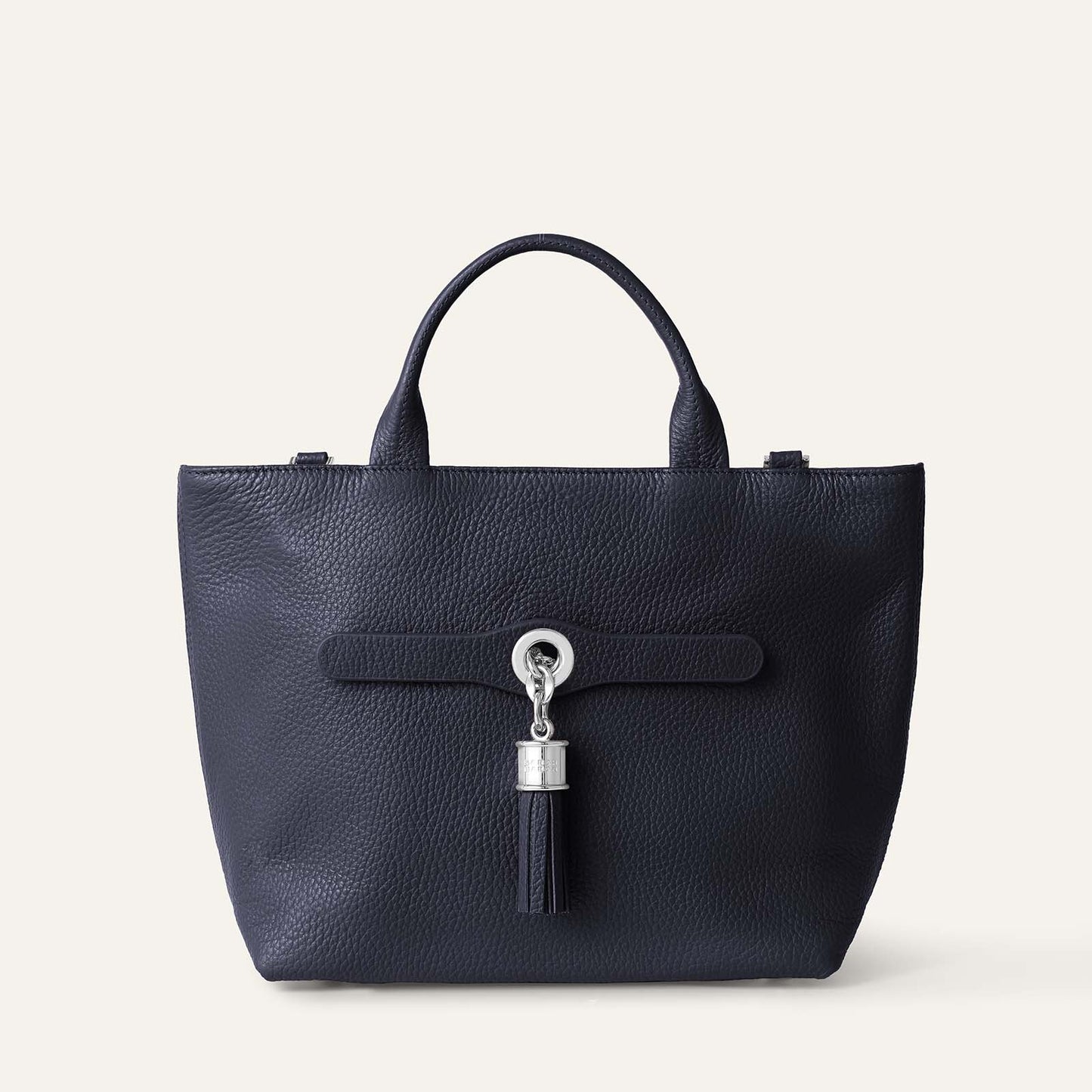 Dahlia Mini Tote | Navy with Silver hardware