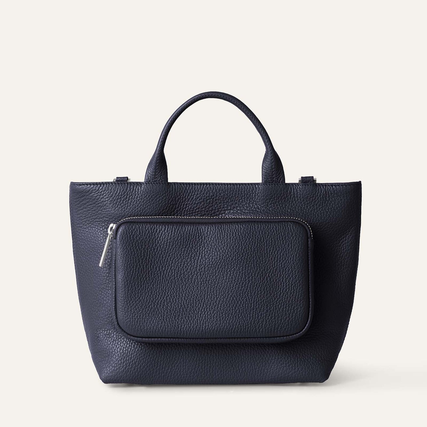 Dahlia Mini Tote | Navy with Silver hardware