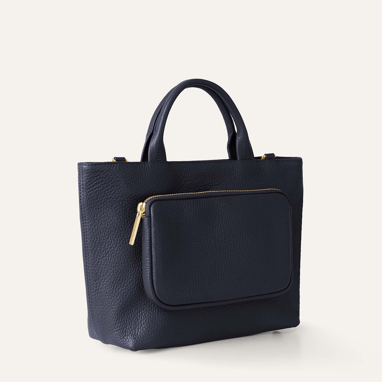 Dahlia Mini Tote | Navy with Gold hardware