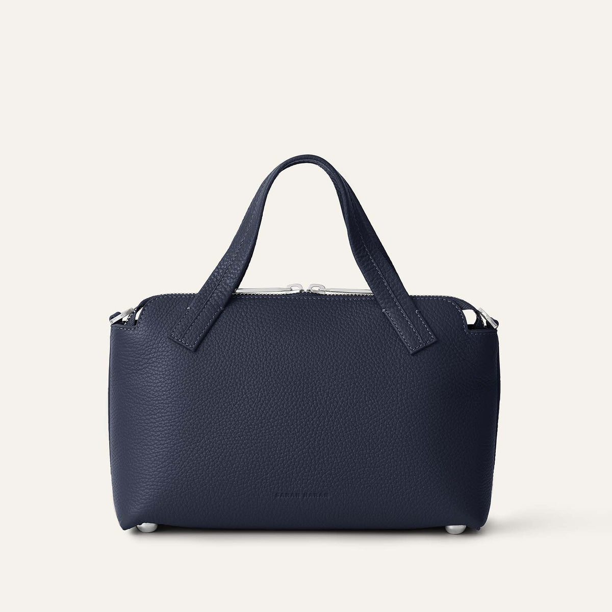 Mini J | Navy with Silver hardware