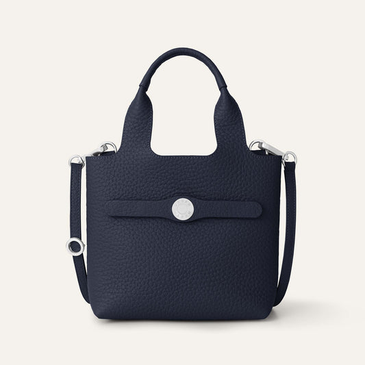Tansy Mini | Navy with Silver hardware
