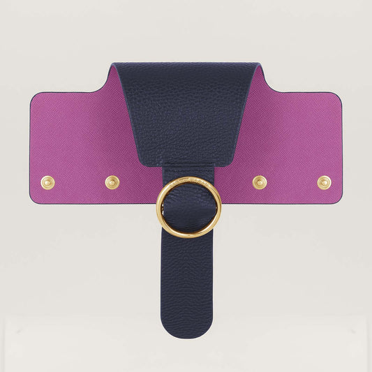 Ring Flap Classic | Navy with Gold hardware