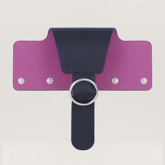 Ring Flap Classic | Navy with Silver hardware