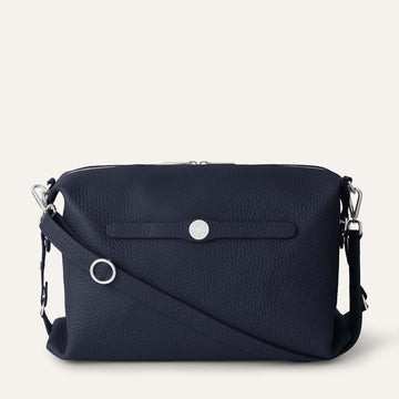 Lotus | Navy with Silver hardware
