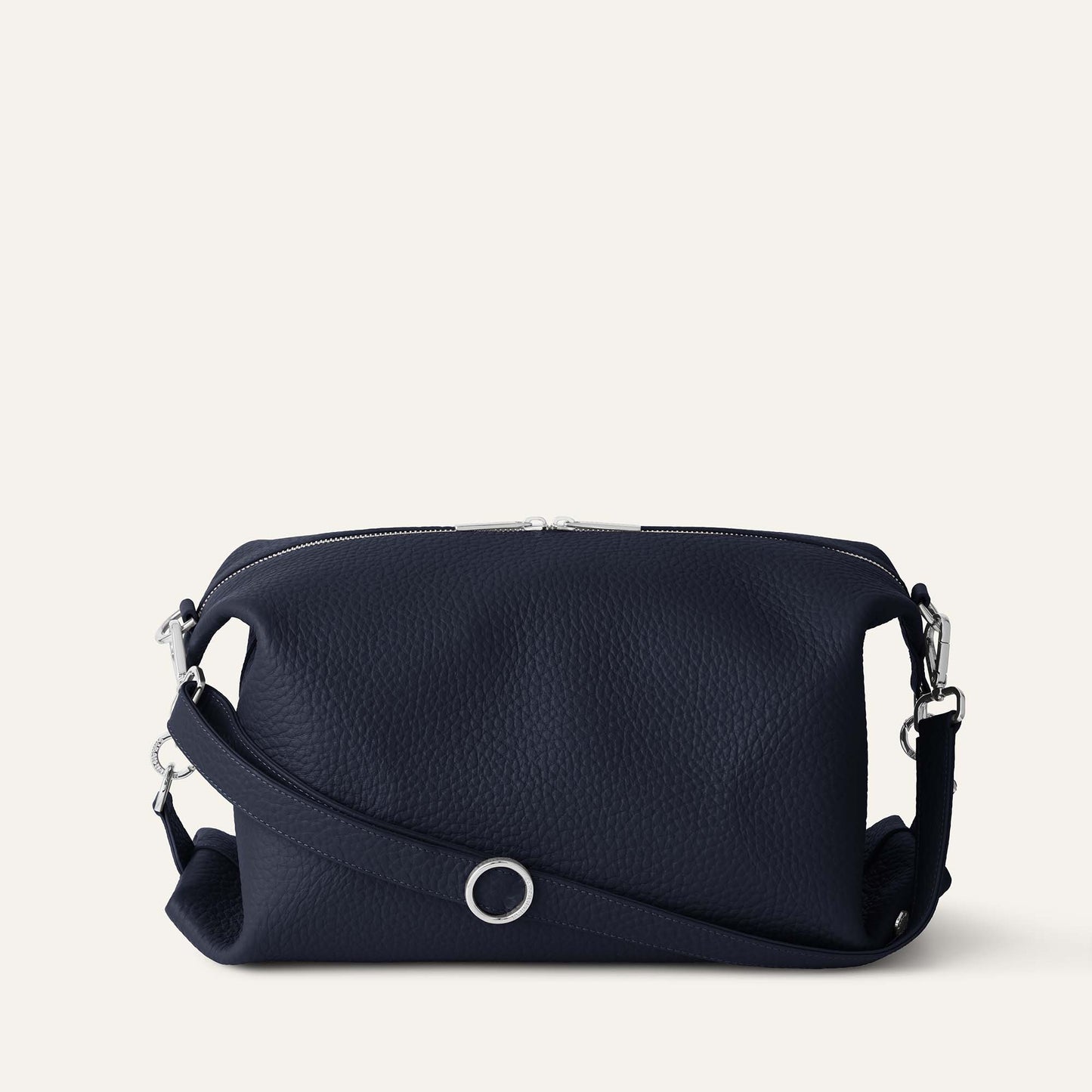Lotus | Navy with Silver hardware
