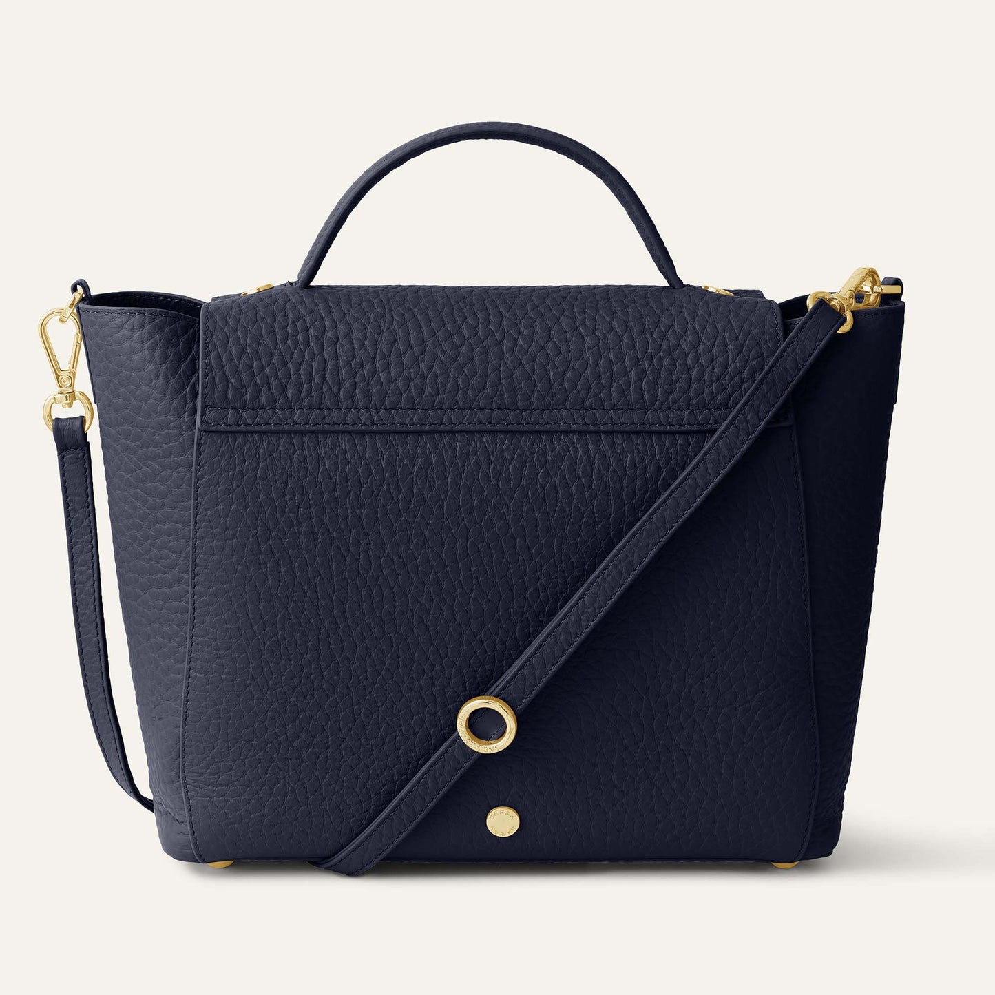 Tansy Top Handle | Navy with Gold hardware