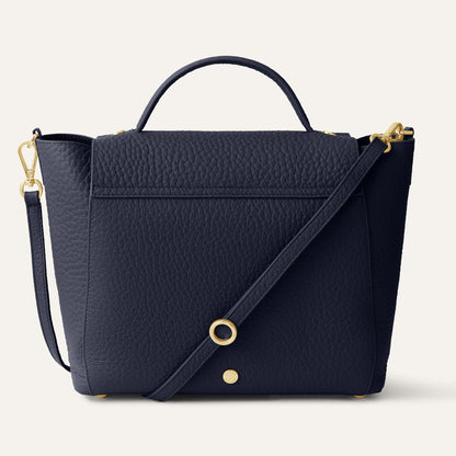 Tansy Top Handle | Navy with Gold hardware