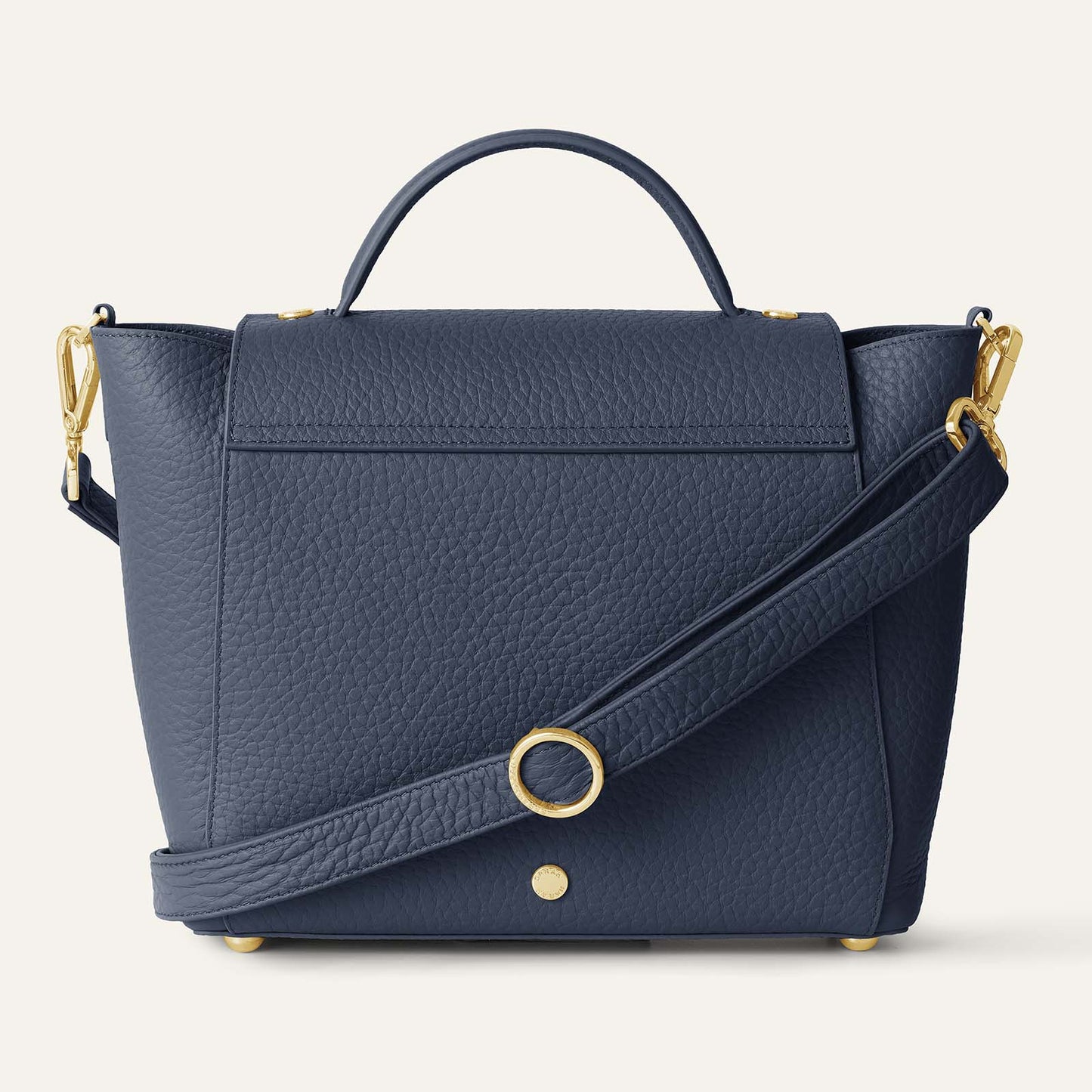 Tansy Top Handle | Navy with Gold hardware