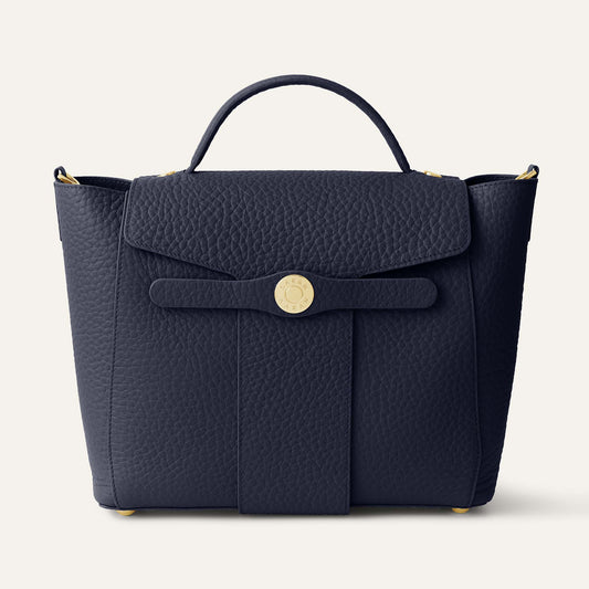 Tansy Top Handle | Navy with Gold hardware